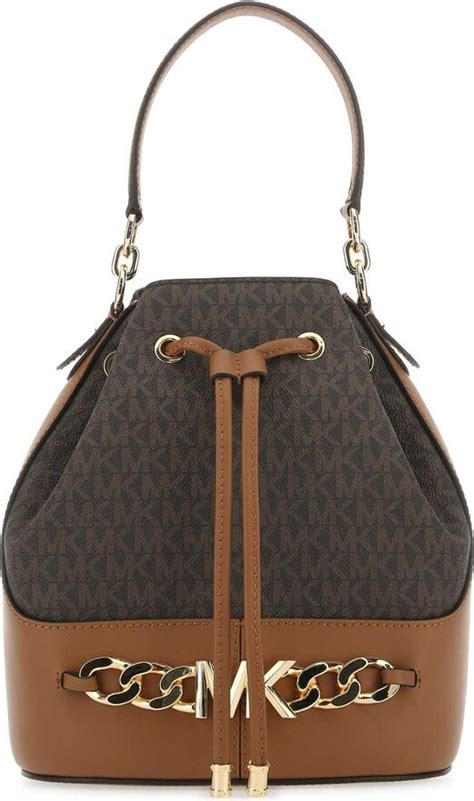 michael michael kors devon medium logo bucket bag|Michael Kors drawstring bucket bag.